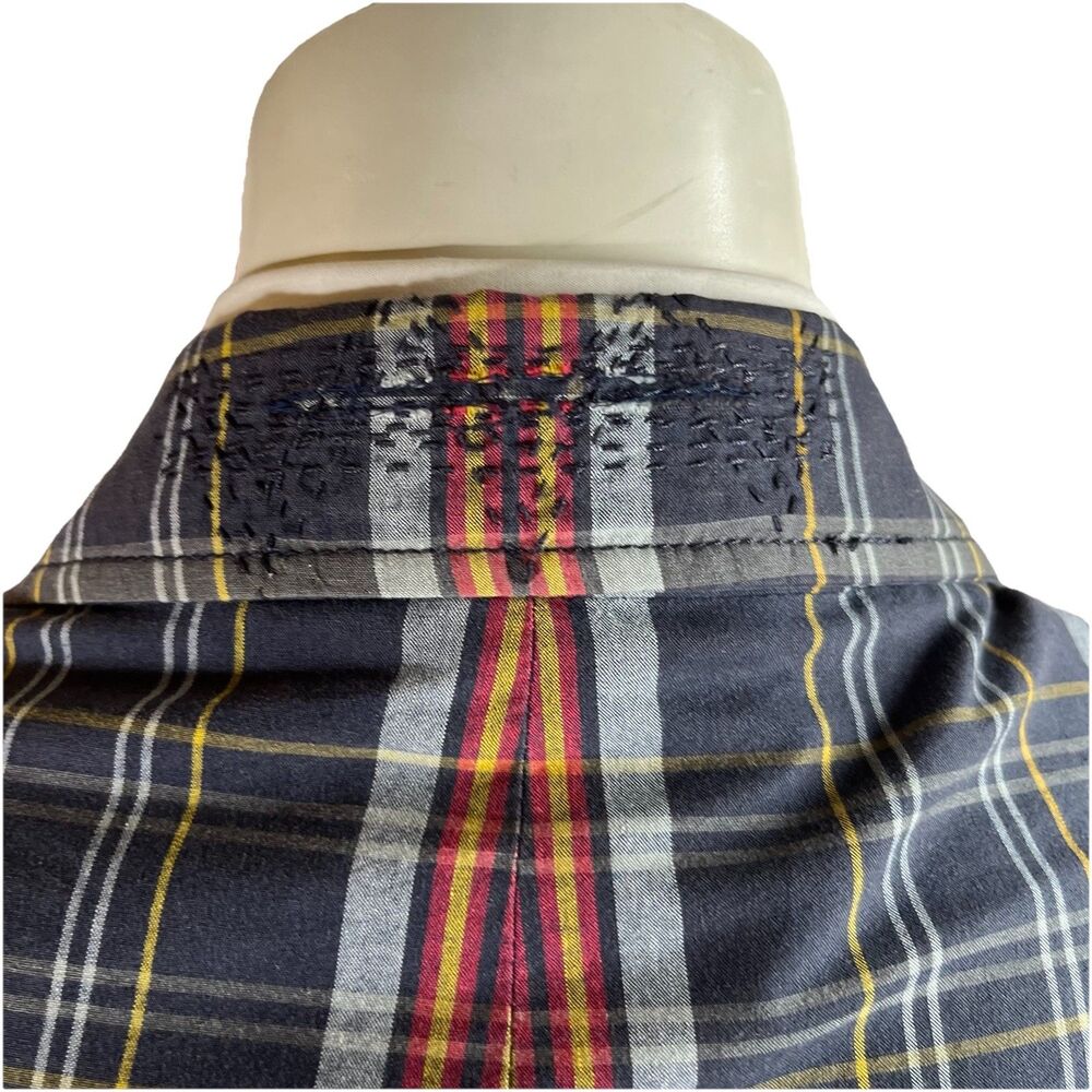 Polo Ralph Lauren Vtg 90s Distressed Madras Plaid Sport Coat Blazer 44R Preppy - Picture 11 of 16